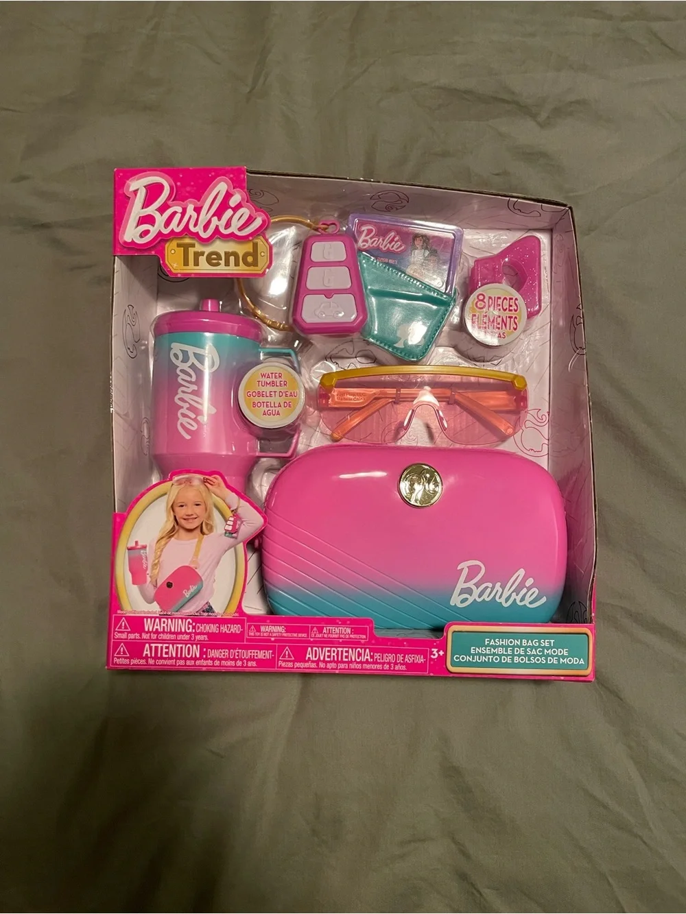 [Barbie] NIB Pink to Aqua Ombre Crossbody Bag & Accessories